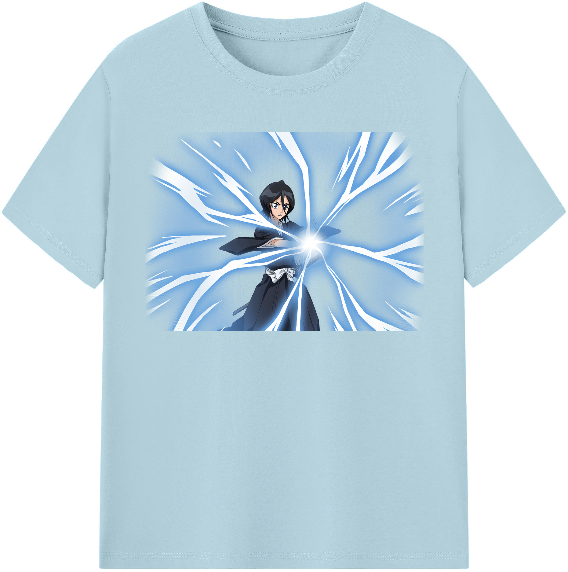 （画像用） ブリーチ 朽木ルキア BLEACH Kuchiki Rukia 綿100％半袖Tシャツ（フロントプリント）